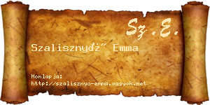 Szalisznyó Emma névjegykártya